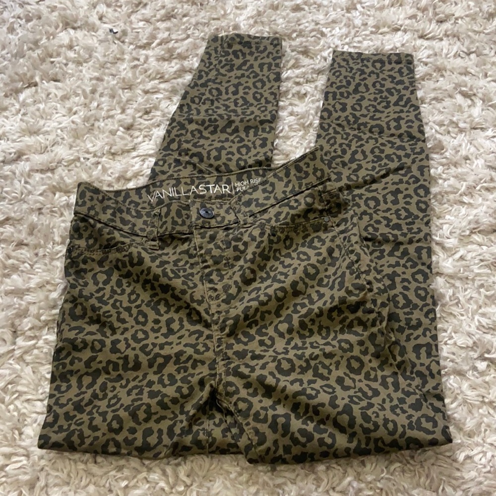 high rise cheetah pants